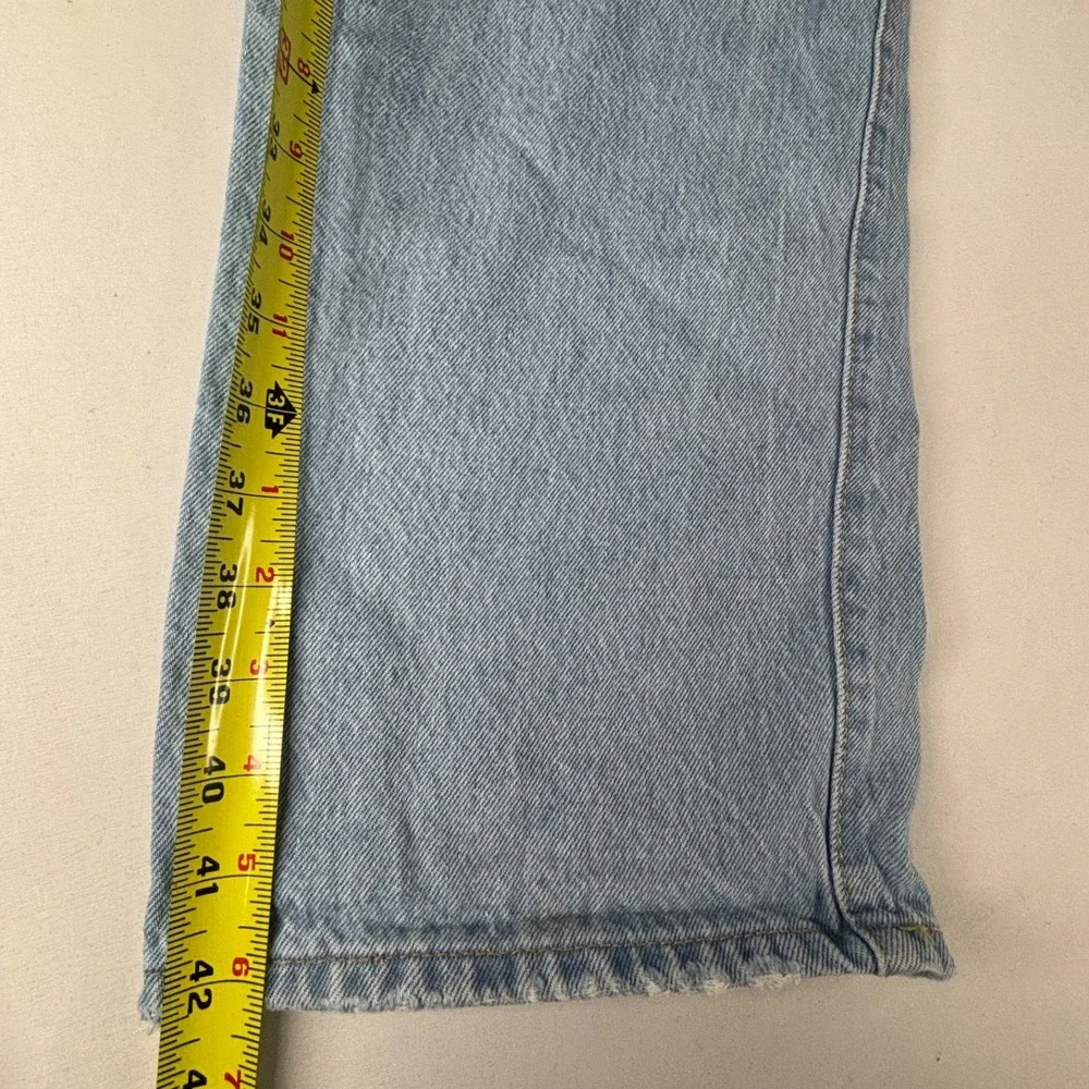Levi's Premium 501 Mens Straight Leg Distressed Jeans Light Wash Button Fly